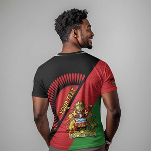 Personalized Afro Malawi T shirt Coat Of Arms - Southeastern Africa Pattern