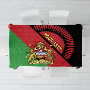 Personalized Afro Malawi Tablecloth Coat Of Arms - Southeastern Africa Pattern