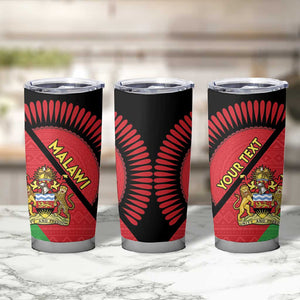 Personalized Afro Malawi Tumbler Cup Coat Of Arms - Southeastern Africa Pattern