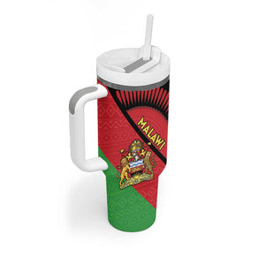 Personalized Afro Malawi Tumbler With Handle Coat Of Arms - Southeastern Africa Pattern