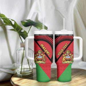 Personalized Afro Malawi Tumbler With Handle Coat Of Arms - Southeastern Africa Pattern