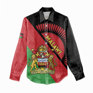 Personalized Afro Malawi Women Casual Shirt Coat Of Arms - Southeastern Africa Pattern