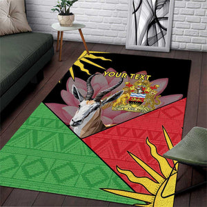 Personalized Africa Malawi Area Rug Thomsons Gazelle With Lotus