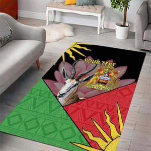 Personalized Africa Malawi Area Rug Thomsons Gazelle With Lotus