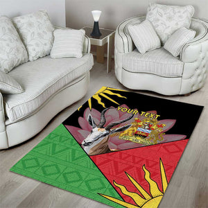 Personalized Africa Malawi Area Rug Thomsons Gazelle With Lotus