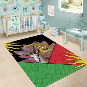 Personalized Africa Malawi Area Rug Thomsons Gazelle With Lotus