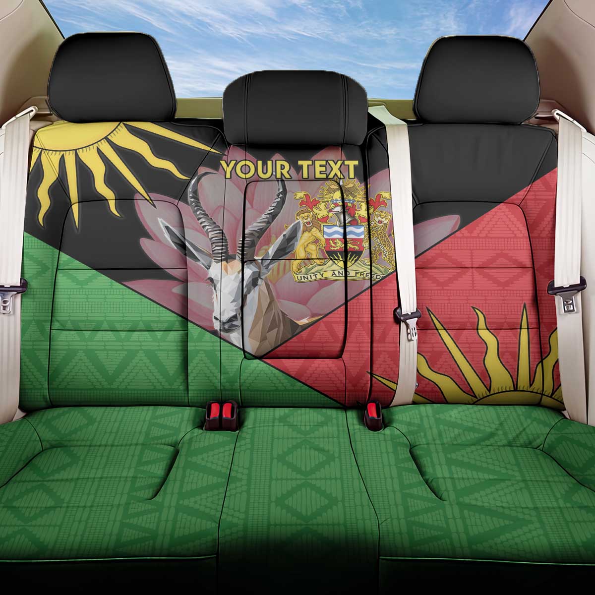 Personalized Africa Malawi Back Car Seat Cover Thomsons Gazelle With Lotus