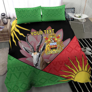 Personalized Africa Malawi Bedding Set Thomsons Gazelle With Lotus