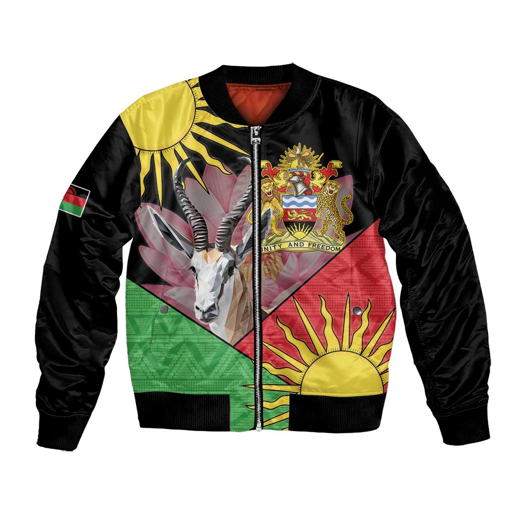 Personalized Africa Malawi Bomber Jacket Thomsons Gazelle With Lotus