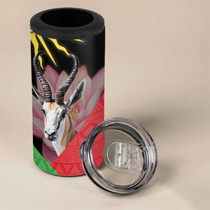 Personalized Africa Malawi 4 in 1 Can Cooler Tumbler Thomsons Gazelle With Lotus