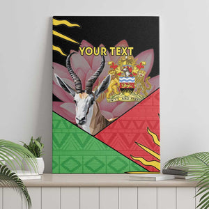 Personalized Africa Malawi Canvas Wall Art Thomsons Gazelle With Lotus