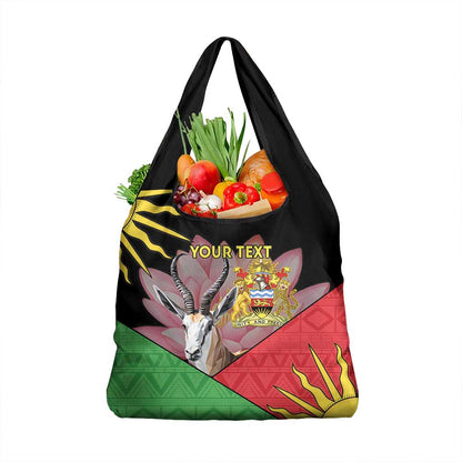 Personalized Africa Malawi Grocery Bag Thomsons Gazelle With Lotus