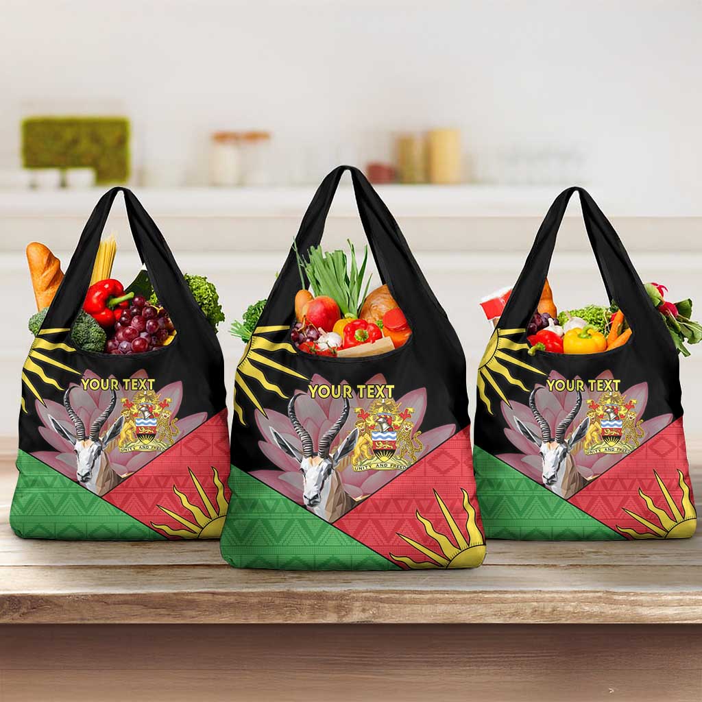 Personalized Africa Malawi Grocery Bag Thomsons Gazelle With Lotus
