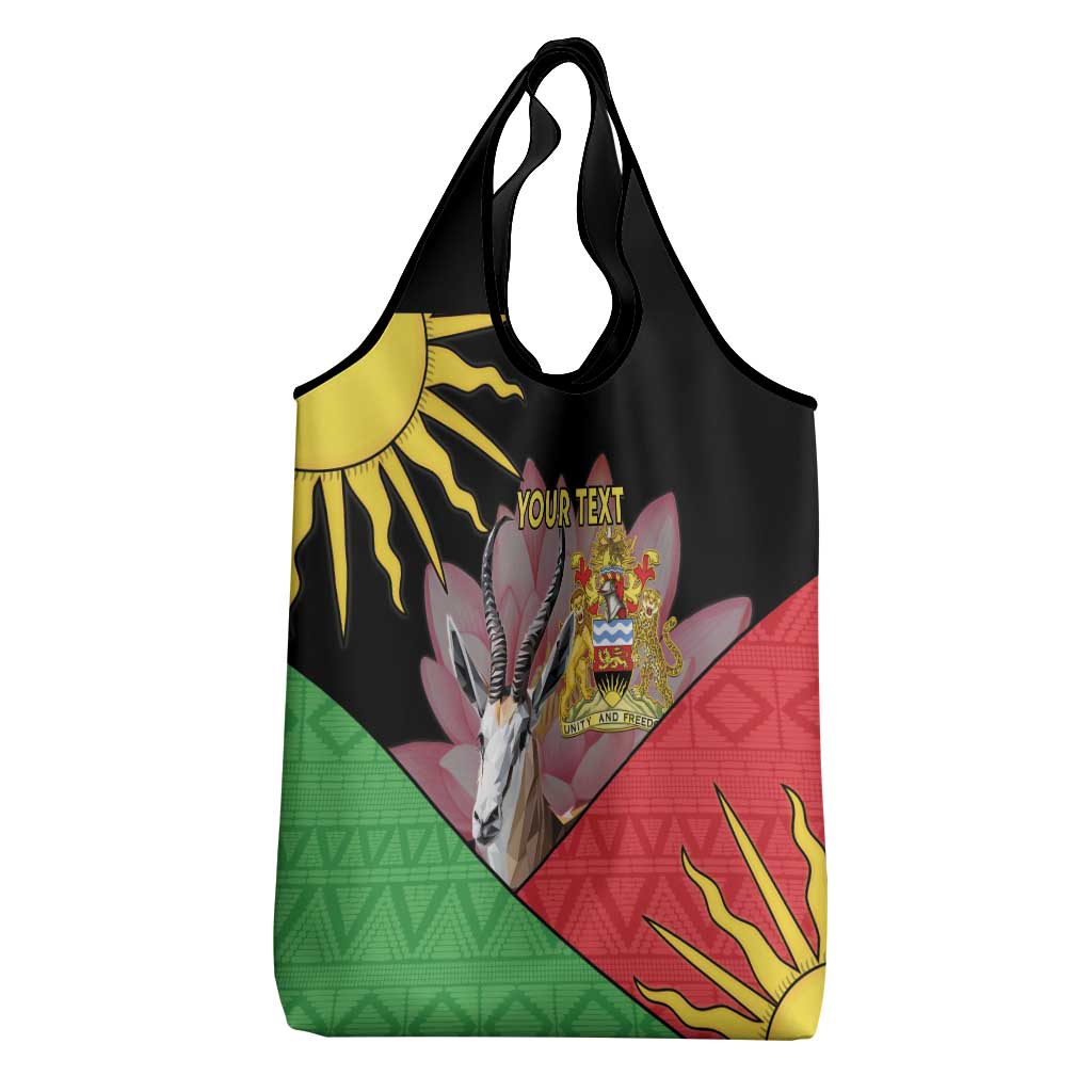 Personalized Africa Malawi Grocery Bag Thomsons Gazelle With Lotus