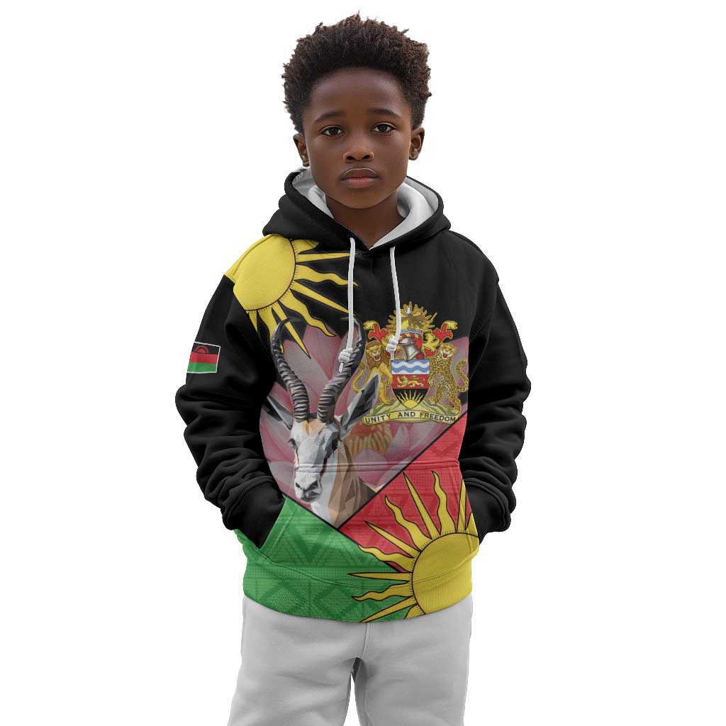 Personalized Africa Malawi Kid Hoodie Thomsons Gazelle With Lotus