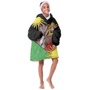 Personalized Africa Malawi Kid Wearable Blanket Hoodie Thomsons Gazelle With Lotus