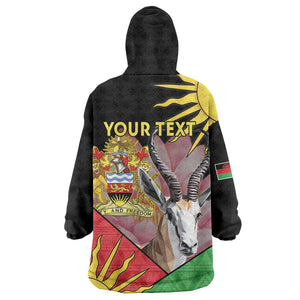 Personalized Africa Malawi Kid Wearable Blanket Hoodie Thomsons Gazelle With Lotus