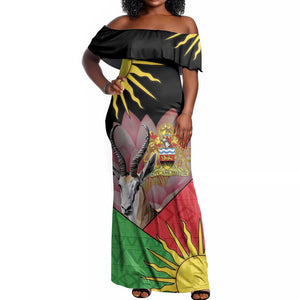 Personalized Africa Malawi Off Shoulder Maxi Dress Thomsons Gazelle With Lotus