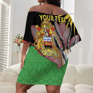 Personalized Africa Malawi Off Shoulder Short Dress Thomsons Gazelle With Lotus