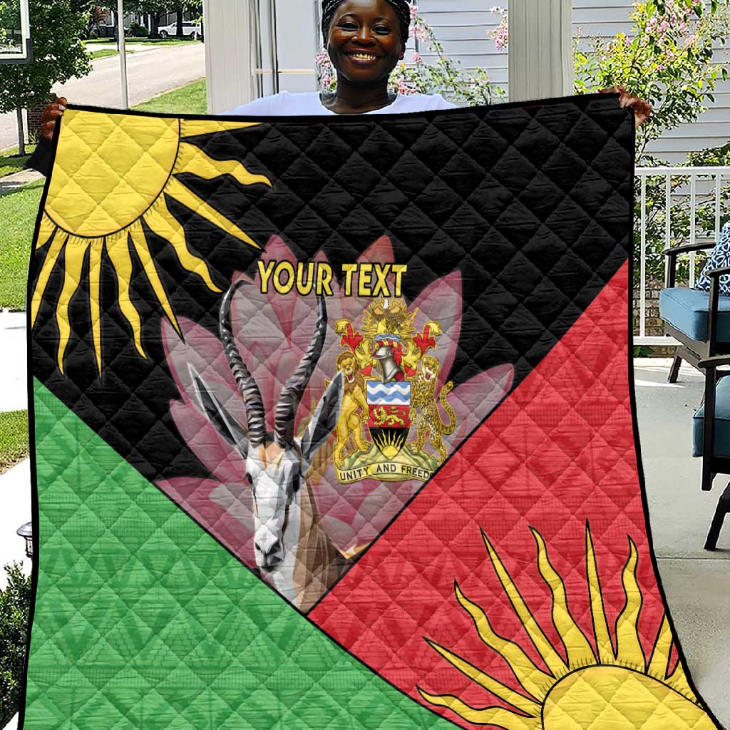 Personalized Africa Malawi Quilt Thomsons Gazelle With Lotus