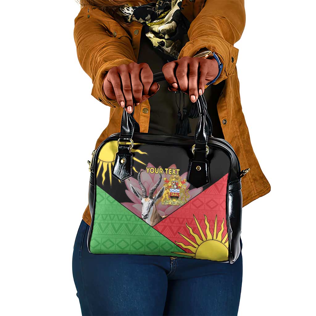 Personalized Africa Malawi Shoulder Handbag Thomsons Gazelle With Lotus