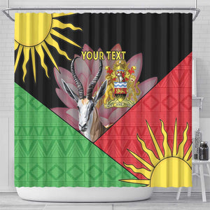 Personalized Africa Malawi Shower Curtain Thomsons Gazelle With Lotus