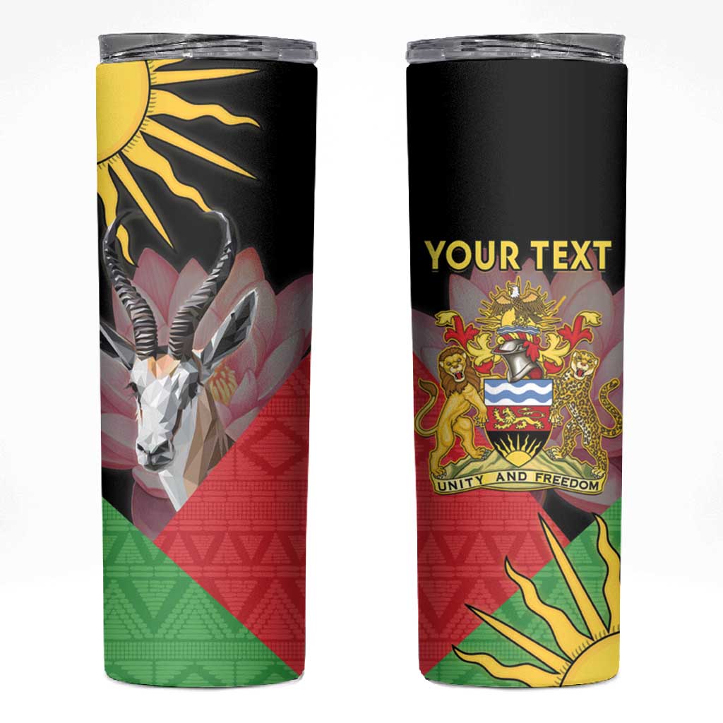 Personalized Africa Malawi Skinny Tumbler Thomsons Gazelle With Lotus