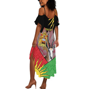 Personalized Africa Malawi Summer Maxi Dress Thomsons Gazelle With Lotus