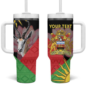 Personalized Africa Malawi Tumbler With Handle Thomsons Gazelle With Lotus