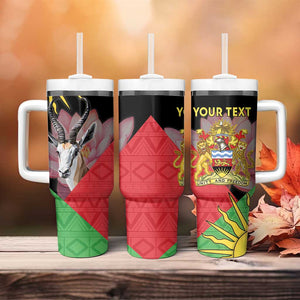 Personalized Africa Malawi Tumbler With Handle Thomsons Gazelle With Lotus