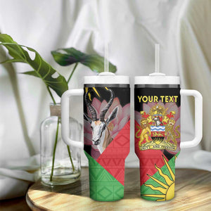 Personalized Africa Malawi Tumbler With Handle Thomsons Gazelle With Lotus