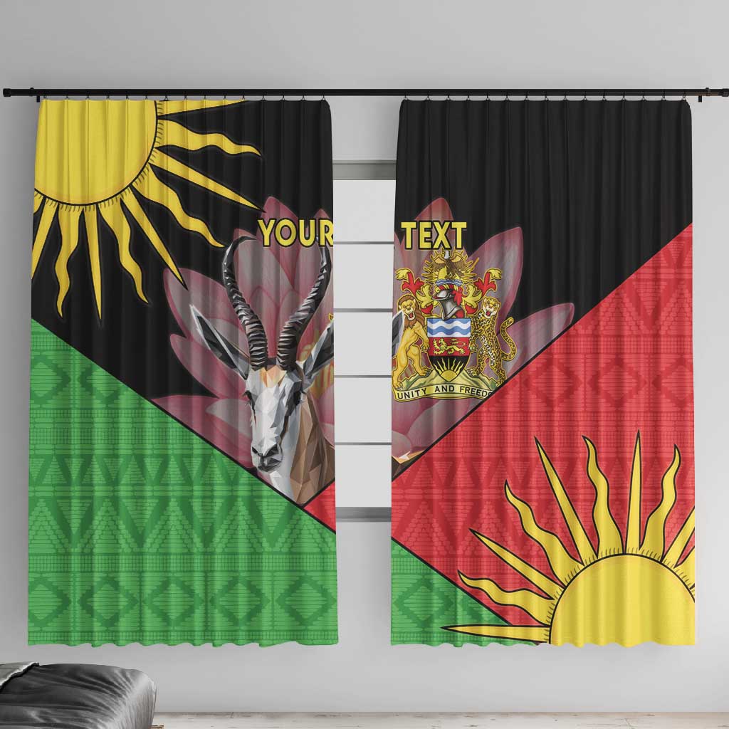 Personalized Africa Malawi Window Curtain Thomsons Gazelle With Lotus