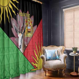 Personalized Africa Malawi Window Curtain Thomsons Gazelle With Lotus