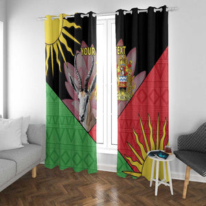 Personalized Africa Malawi Window Curtain Thomsons Gazelle With Lotus