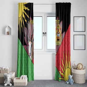 Personalized Africa Malawi Window Curtain Thomsons Gazelle With Lotus