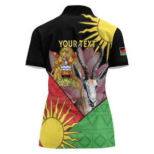 Personalized Africa Malawi Women Polo Shirt Thomsons Gazelle With Lotus