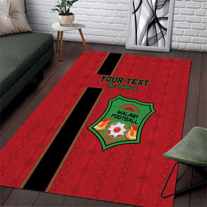 Custom Afro Malawi Football Area Rug Go Champions - African Pattern