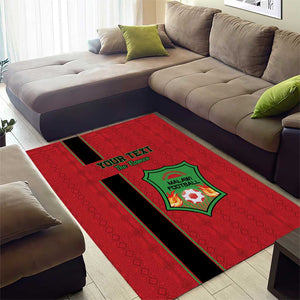 Custom Afro Malawi Football Area Rug Go Champions - African Pattern