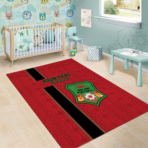 Custom Afro Malawi Football Area Rug Go Champions - African Pattern