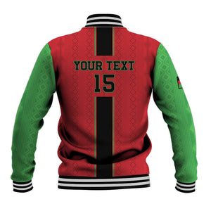 Custom Afro Malawi Football Baseball Jacket Go Champions - African Pattern