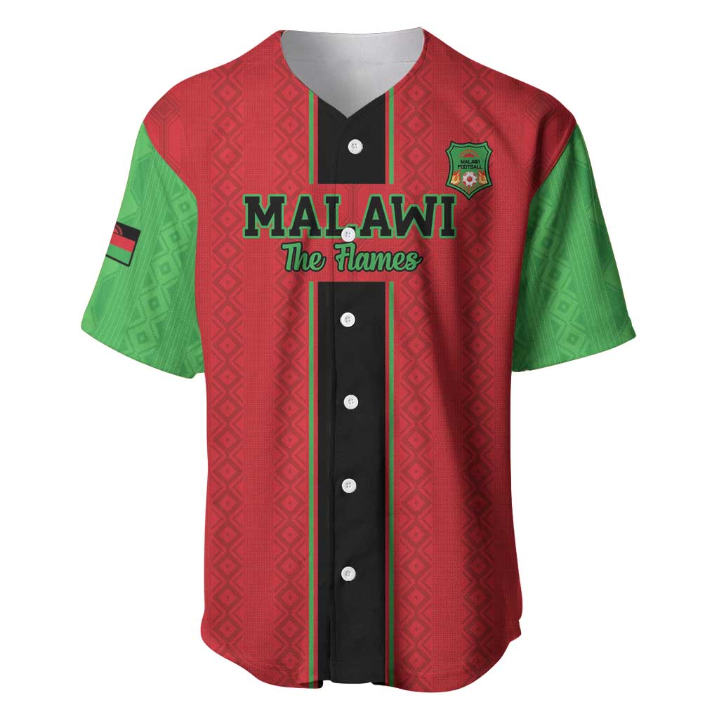 Custom Afro Malawi Football Baseball Jersey Go Champions - African Pattern