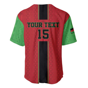 Custom Afro Malawi Football Baseball Jersey Go Champions - African Pattern