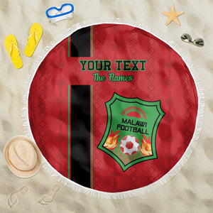 Custom Afro Malawi Football Beach Blanket Go Champions - African Pattern