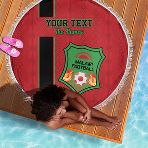 Custom Afro Malawi Football Beach Blanket Go Champions - African Pattern