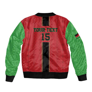 Custom Afro Malawi Football Bomber Jacket Go Champions - African Pattern