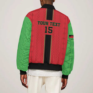 Custom Afro Malawi Football Bomber Jacket Go Champions - African Pattern