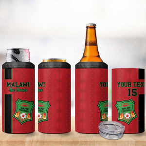 Custom Afro Malawi Football 4 in 1 Can Cooler Tumbler Go Champions - African Pattern