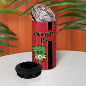 Custom Afro Malawi Football 4 in 1 Can Cooler Tumbler Go Champions - African Pattern