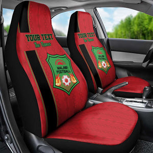 Custom Afro Malawi Football Car Seat Cover Go Champions - African Pattern