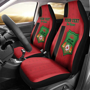 Custom Afro Malawi Football Car Seat Cover Go Champions - African Pattern